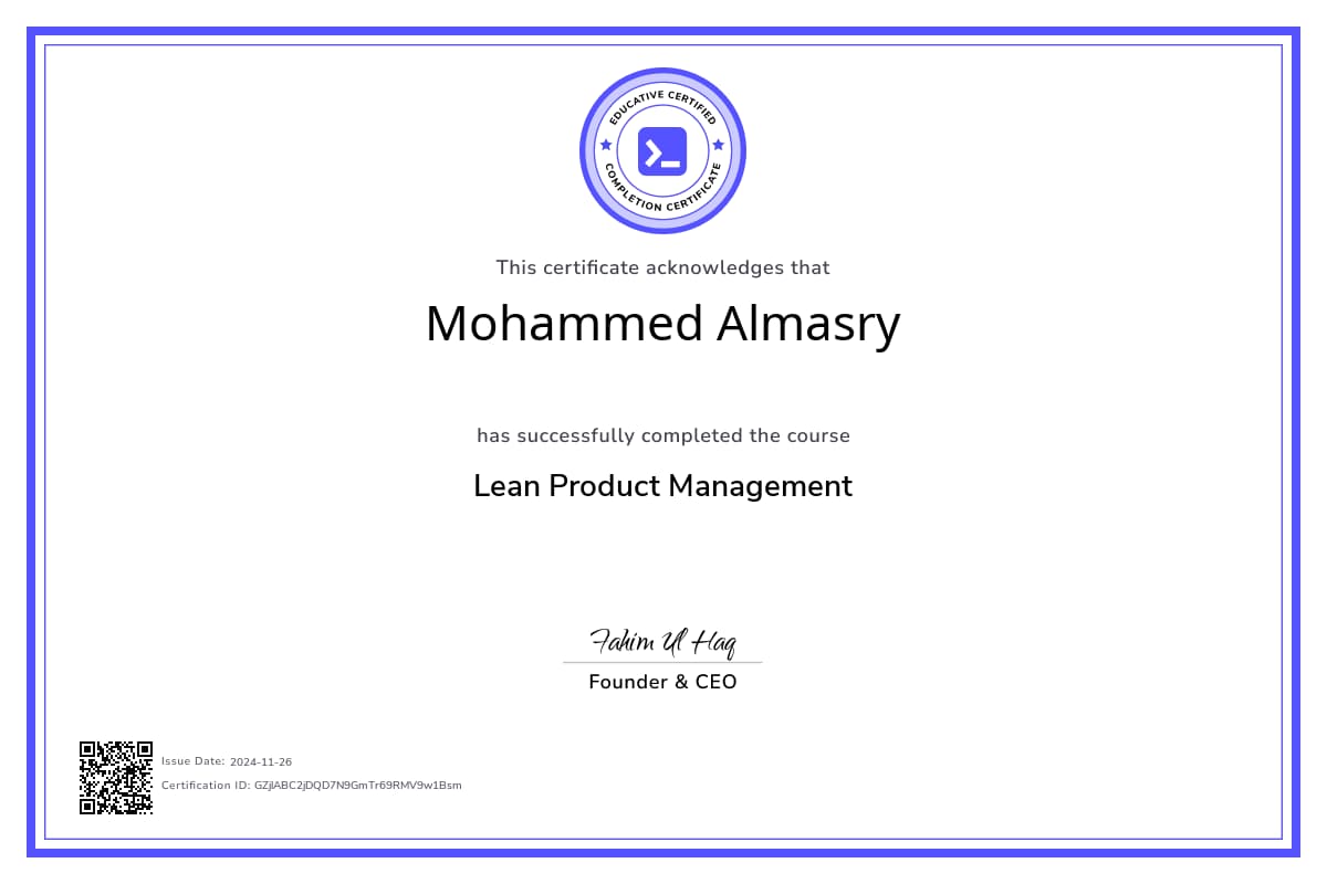 Course Certificate