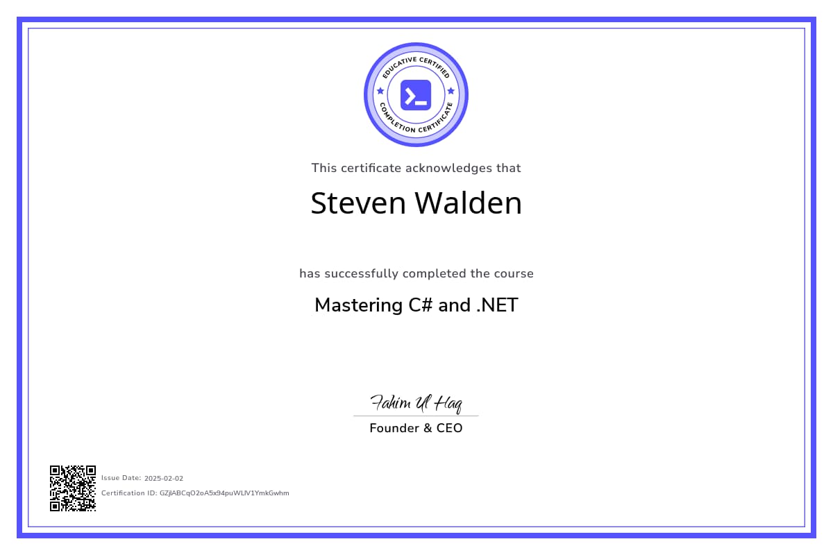 Course Certificate