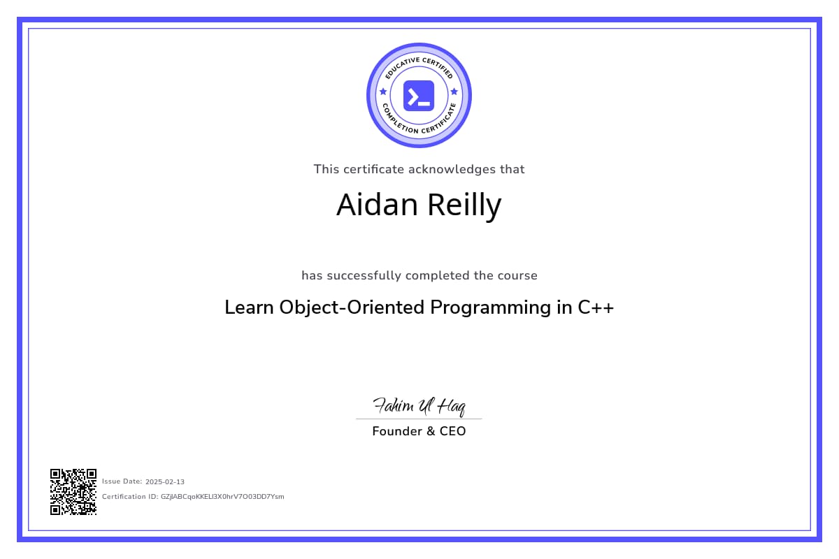 Course Certificate
