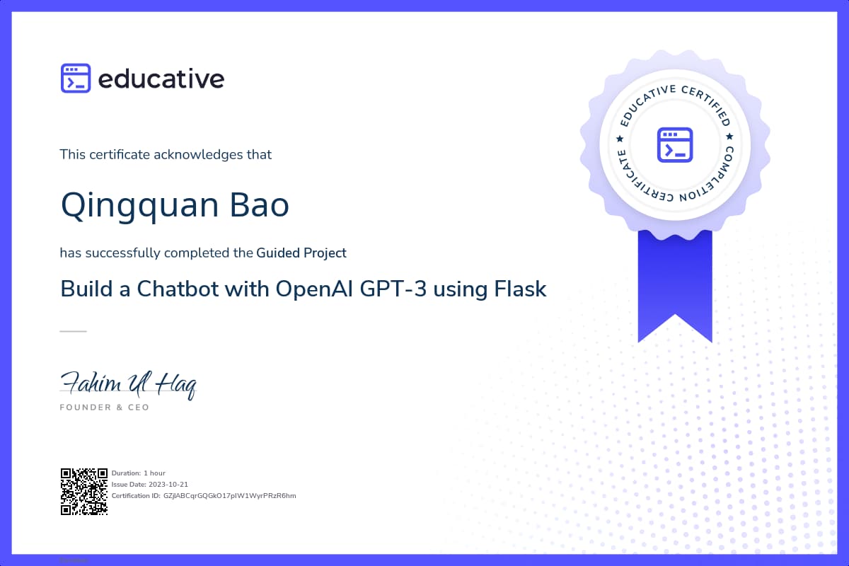 Project Certificate