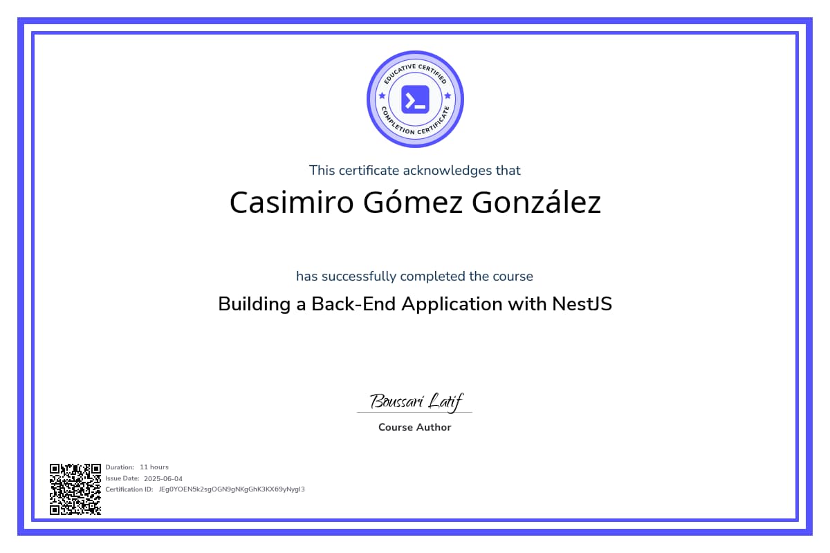 Course Certificate