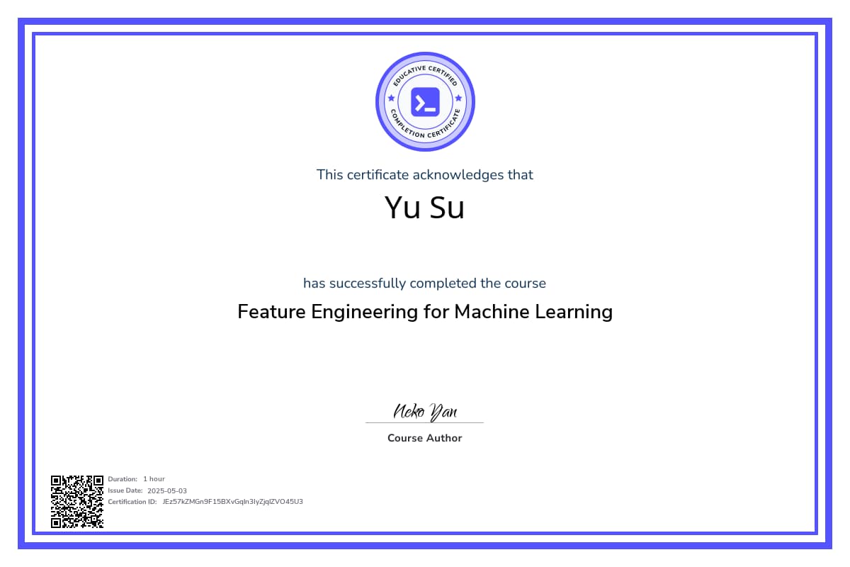 Personalized Path Certificate
