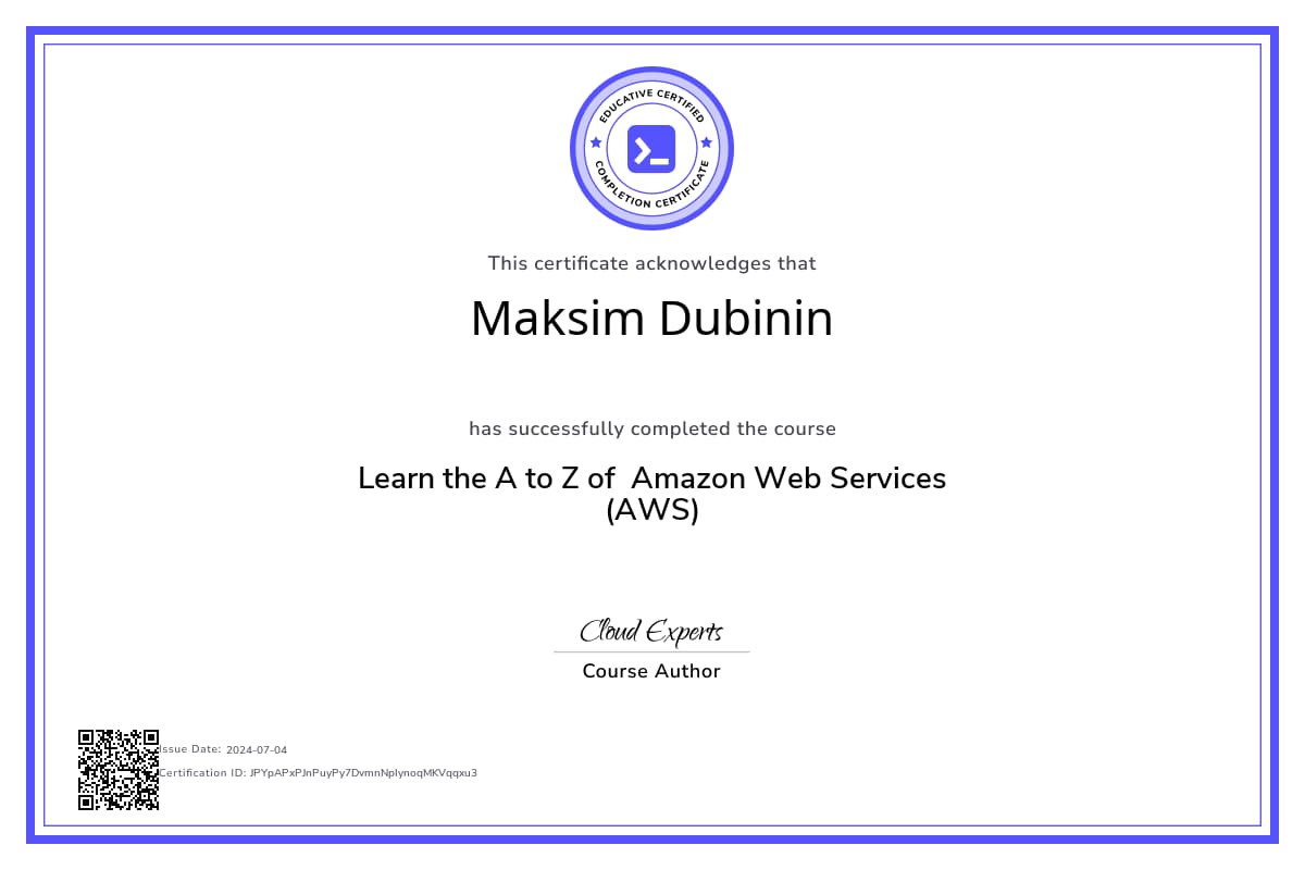 Course Certificate