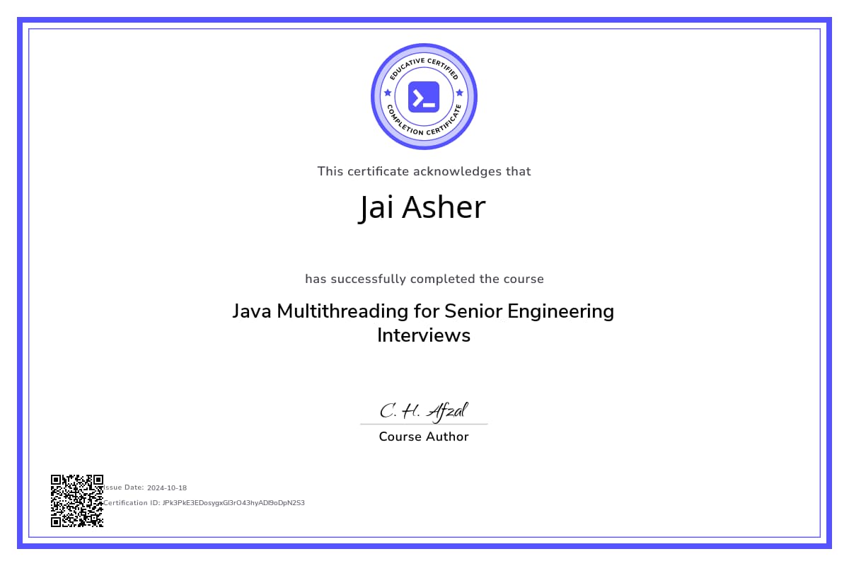 Course Certificate