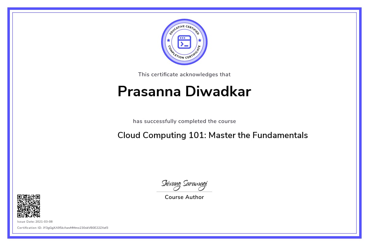 Personalized Path Certificate