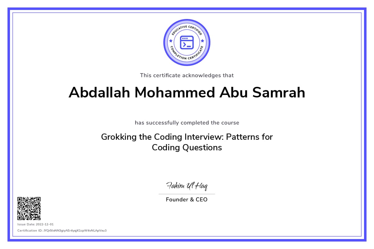 Personalized Path Certificate