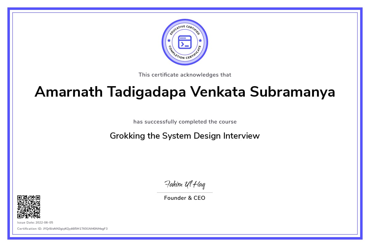 Personalized Path Certificate