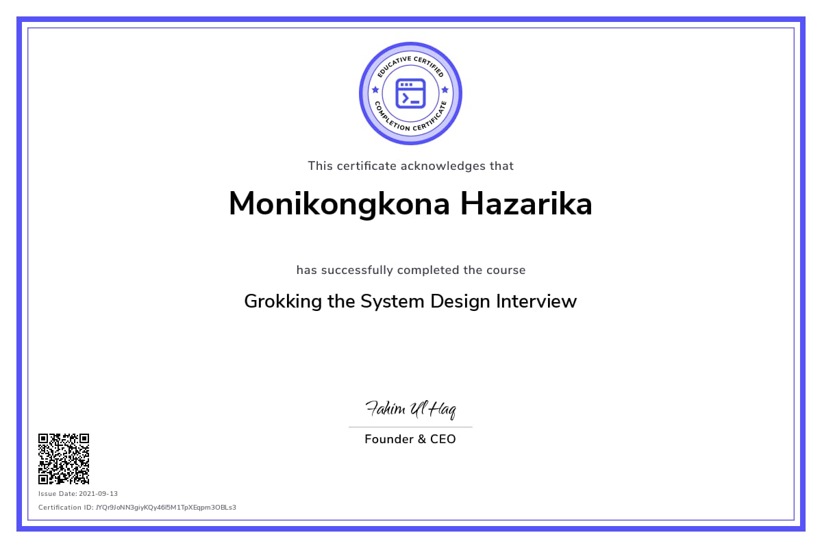 Personalized Path Certificate