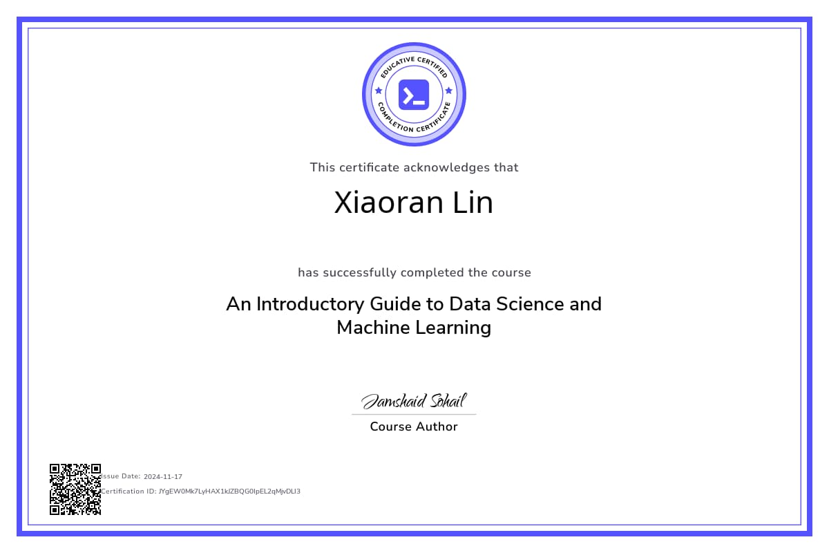 Course Certificate