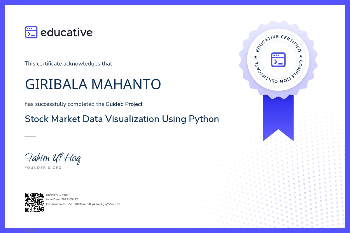 Project Certificate