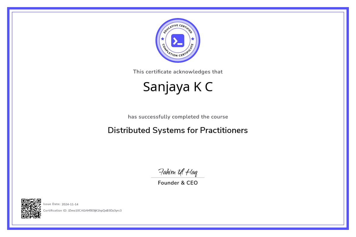 Course Certificate