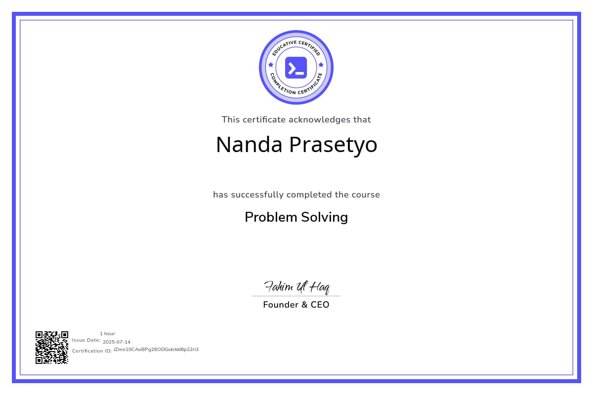 Course Certificate