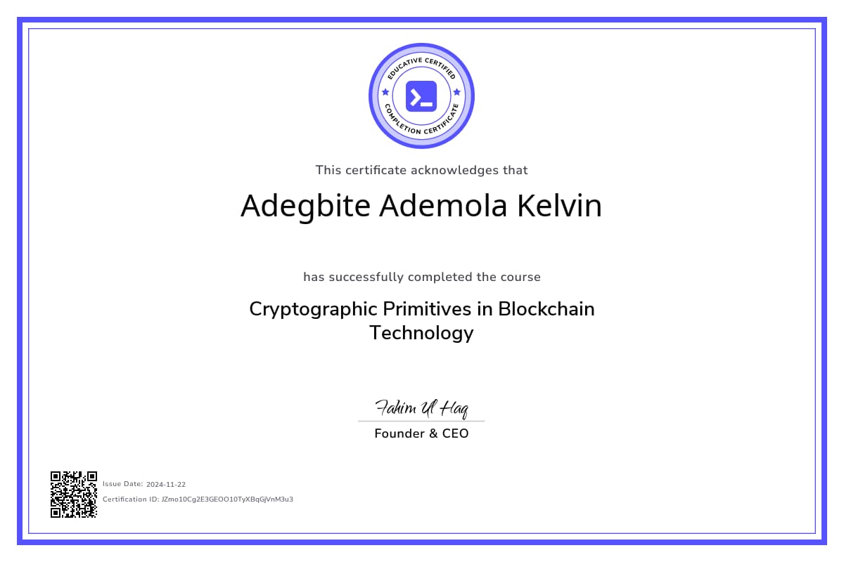 Course Certificate