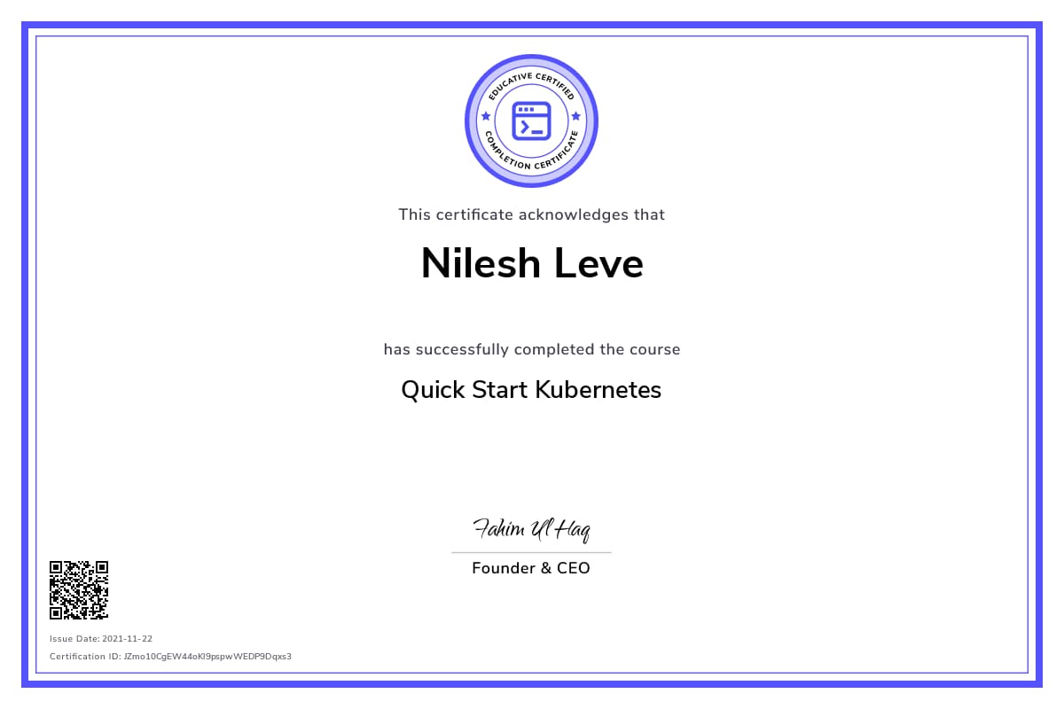 Personalized Path Certificate