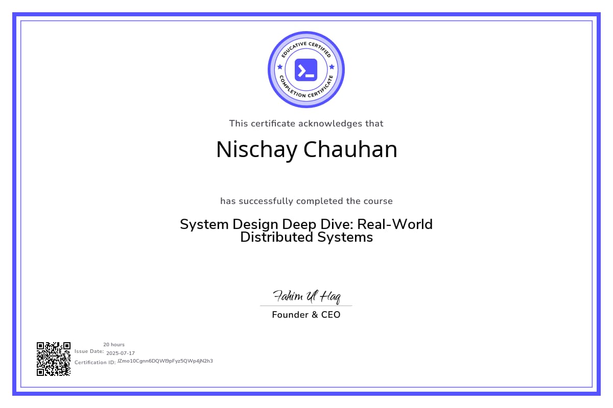 Course Certificate