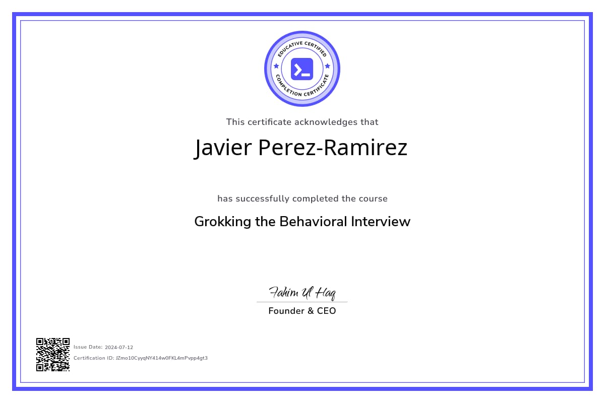 Course Certificate