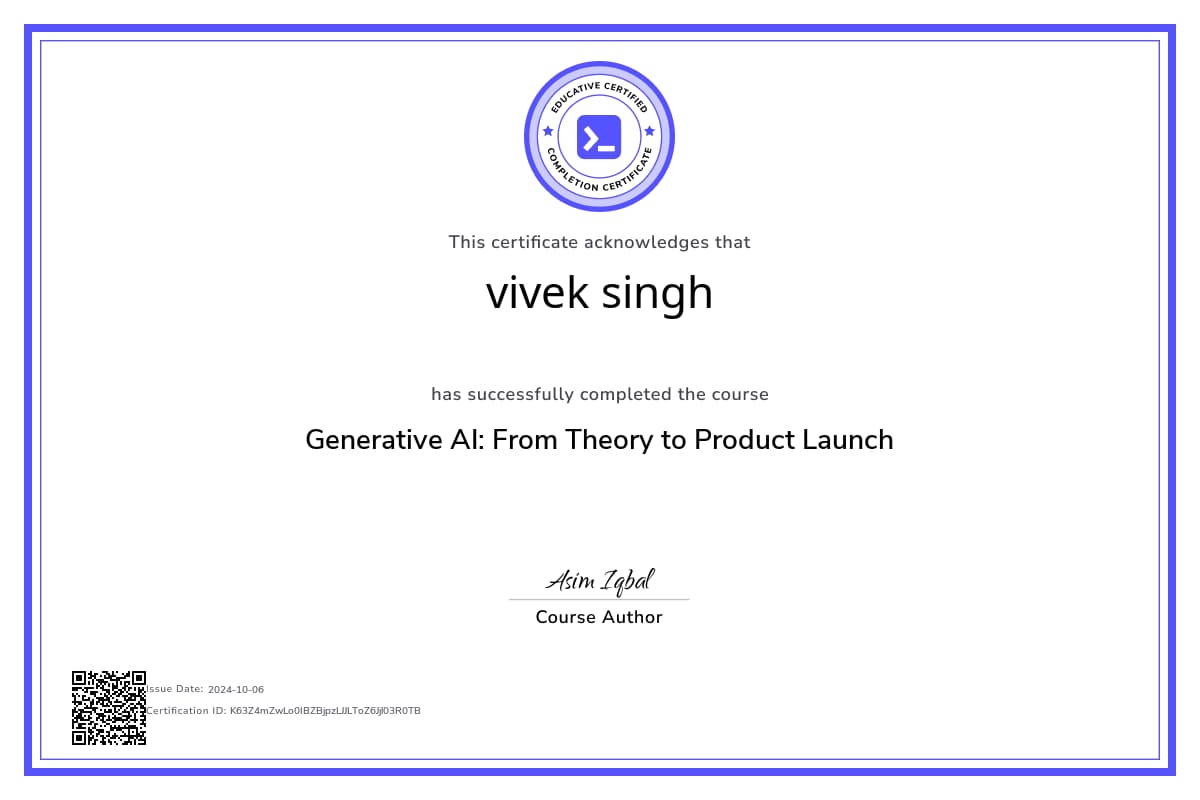 Course Certificate