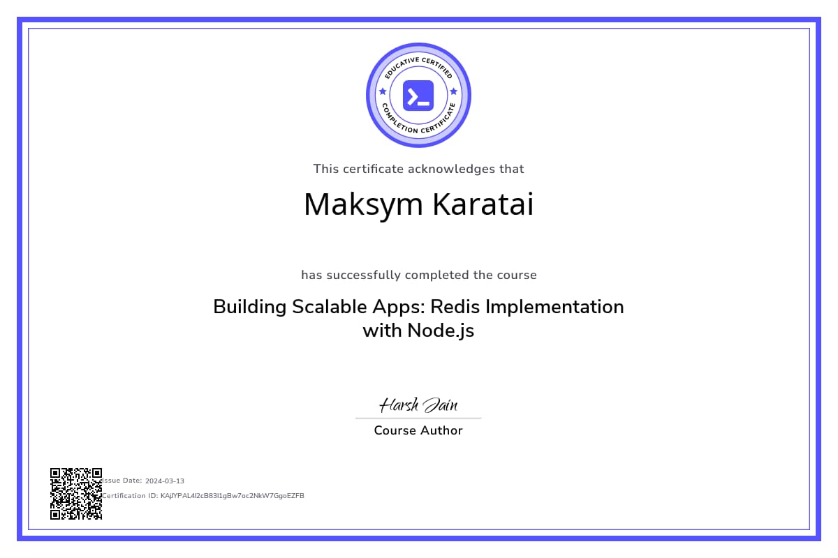 Course Certificate