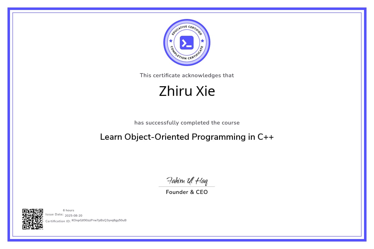 Course Certificate