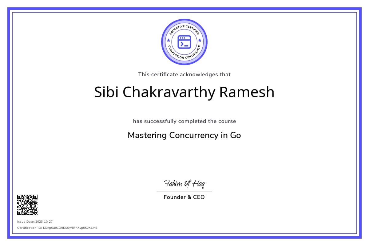Course Certificate