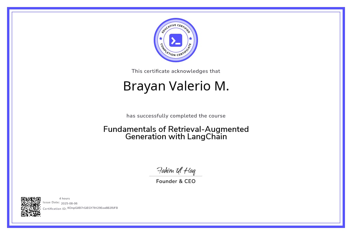 Course Certificate