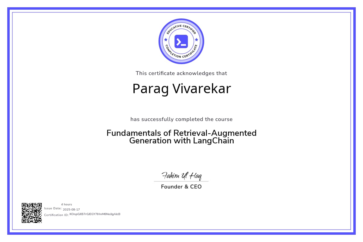 Course Certificate