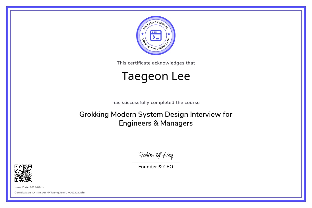Course Certificate