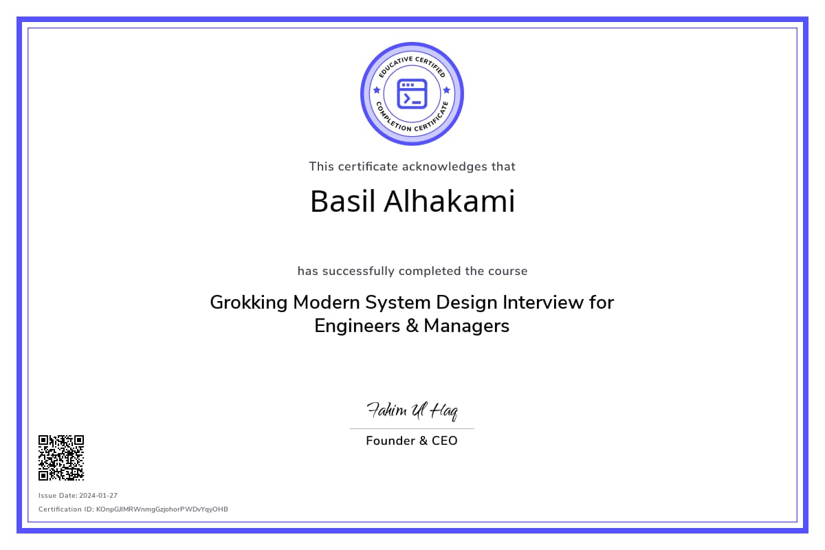 Course Certificate