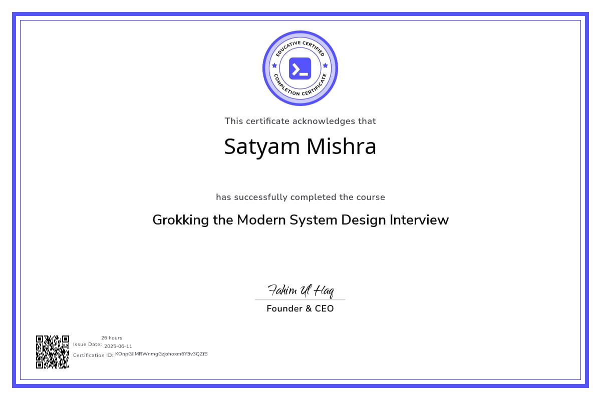 Course Certificate