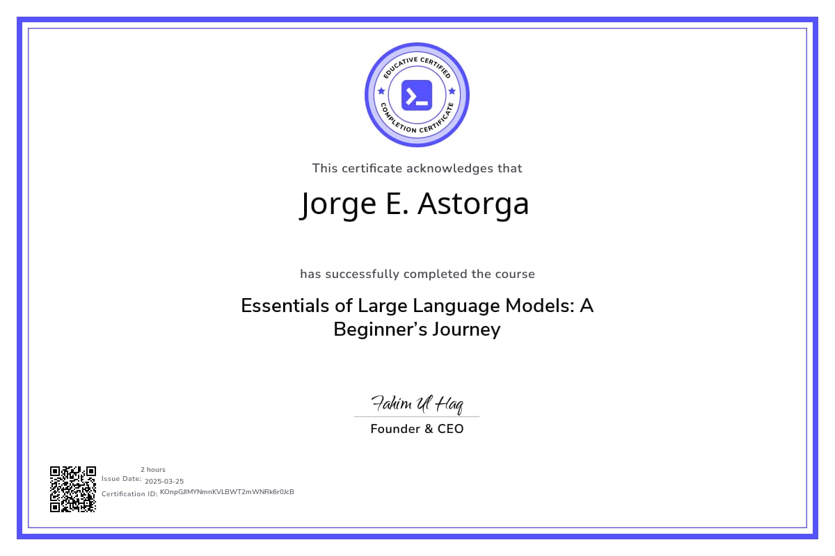 Course Certificate