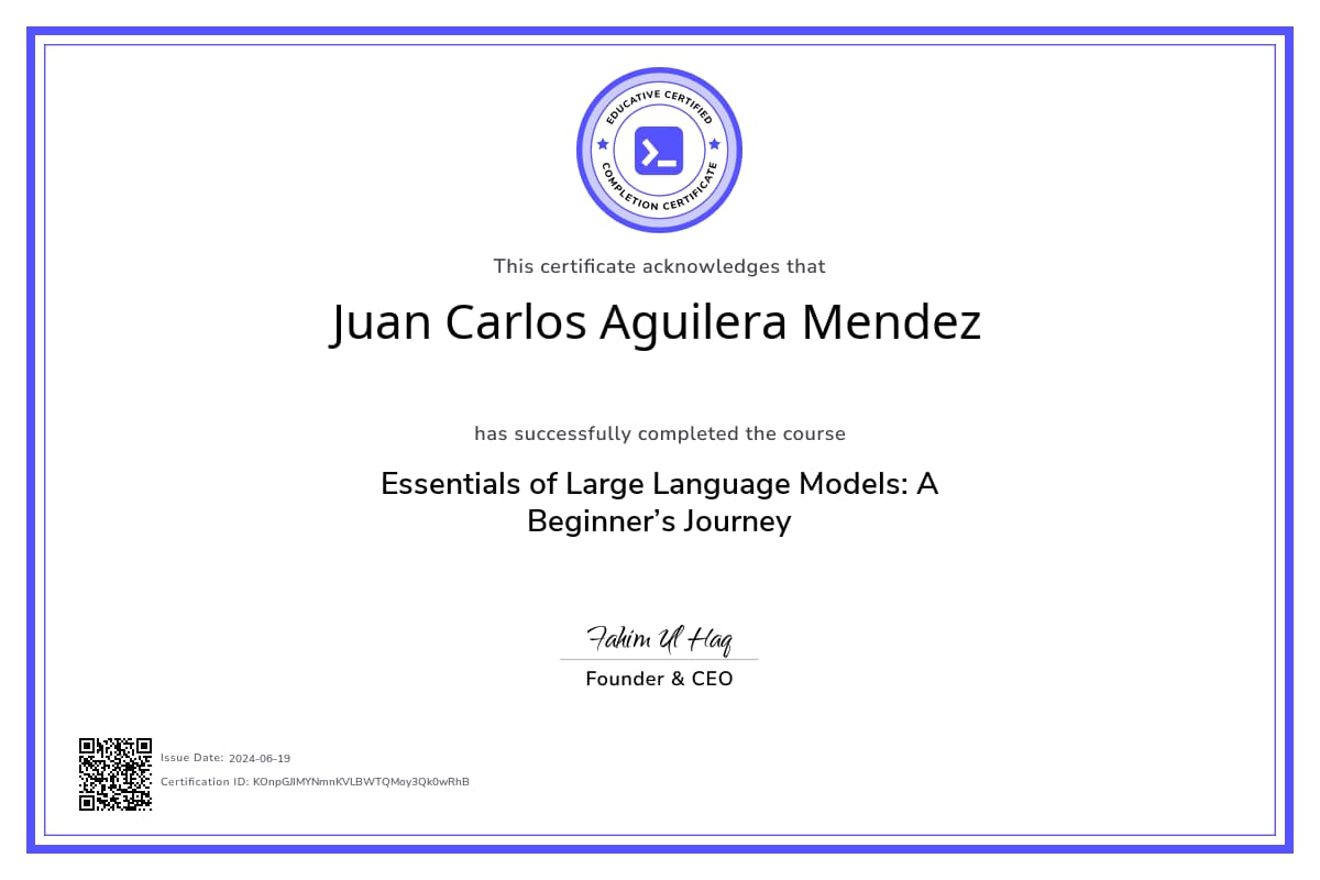 Course Certificate