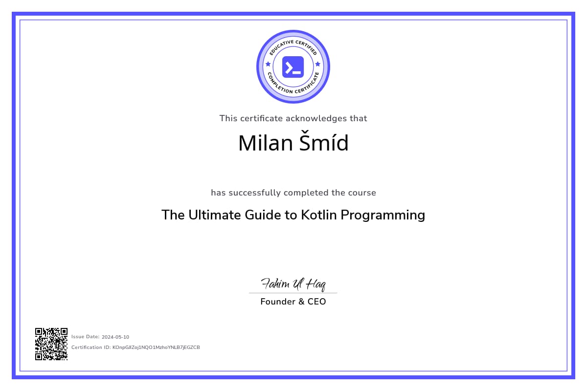 Course Certificate