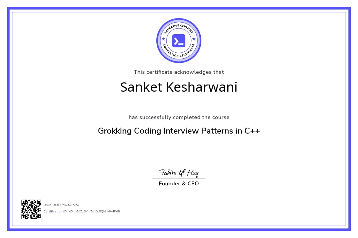 Course Certificate