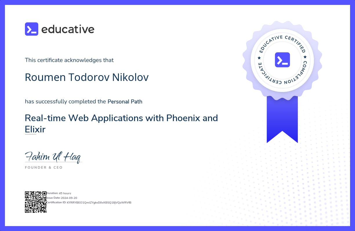 Personalized Path Certificate