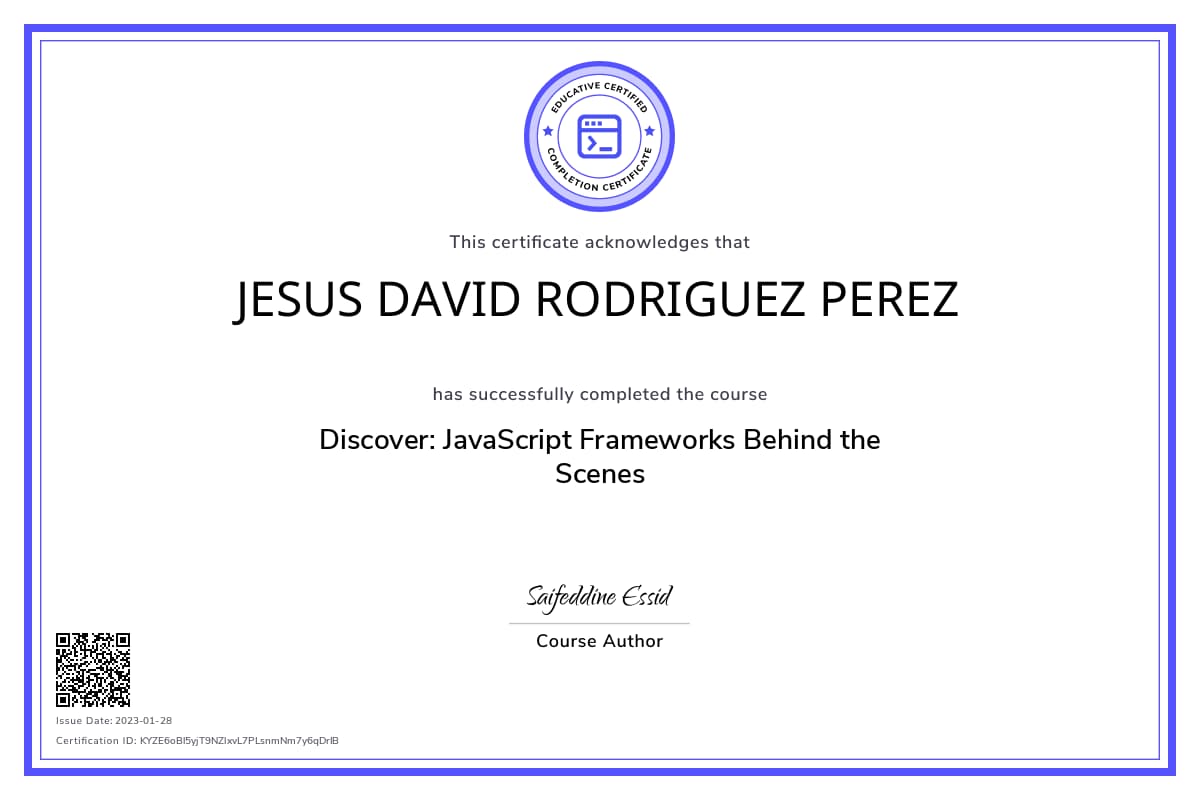 Personalized Path Certificate