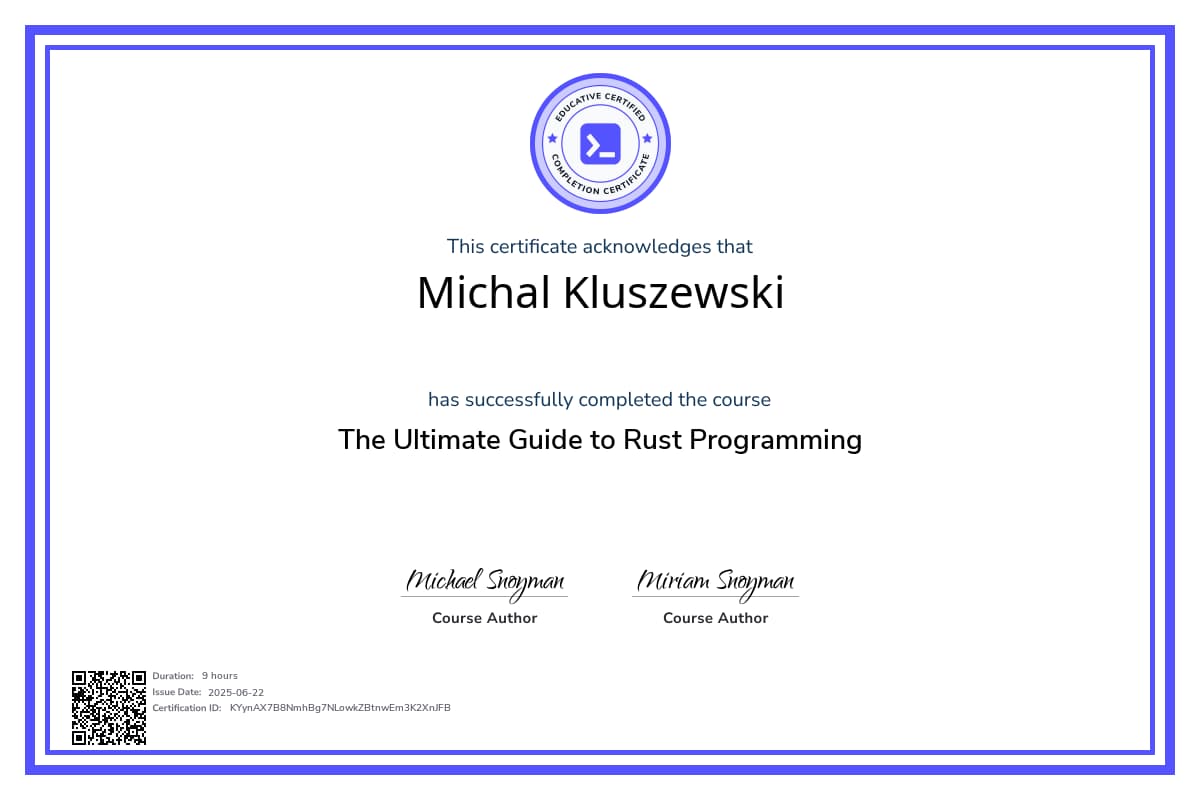 Course Certificate