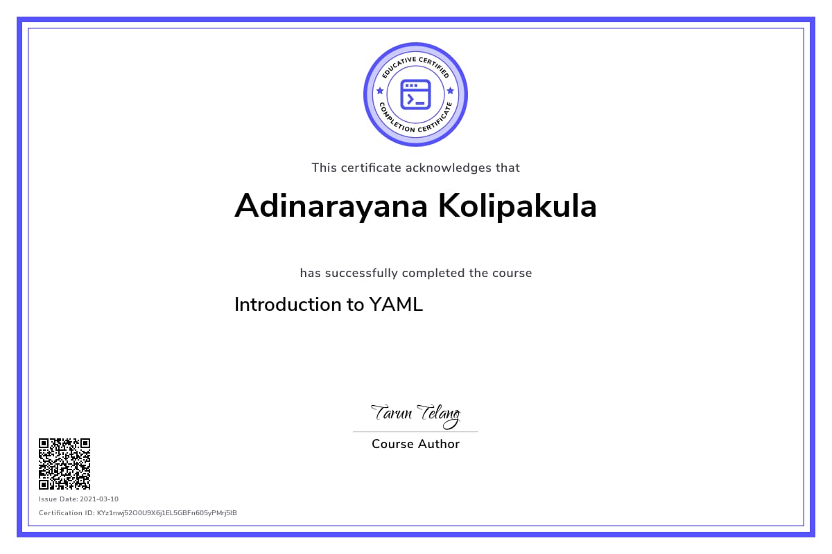 Personalized Path Certificate