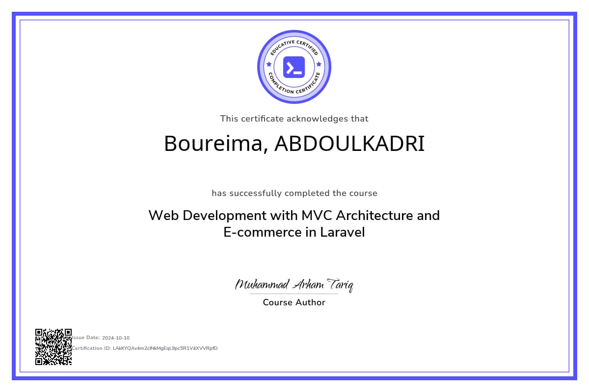 Course Certificate