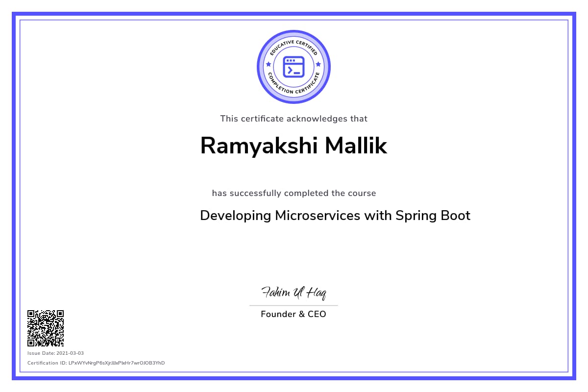 Personalized Path Certificate