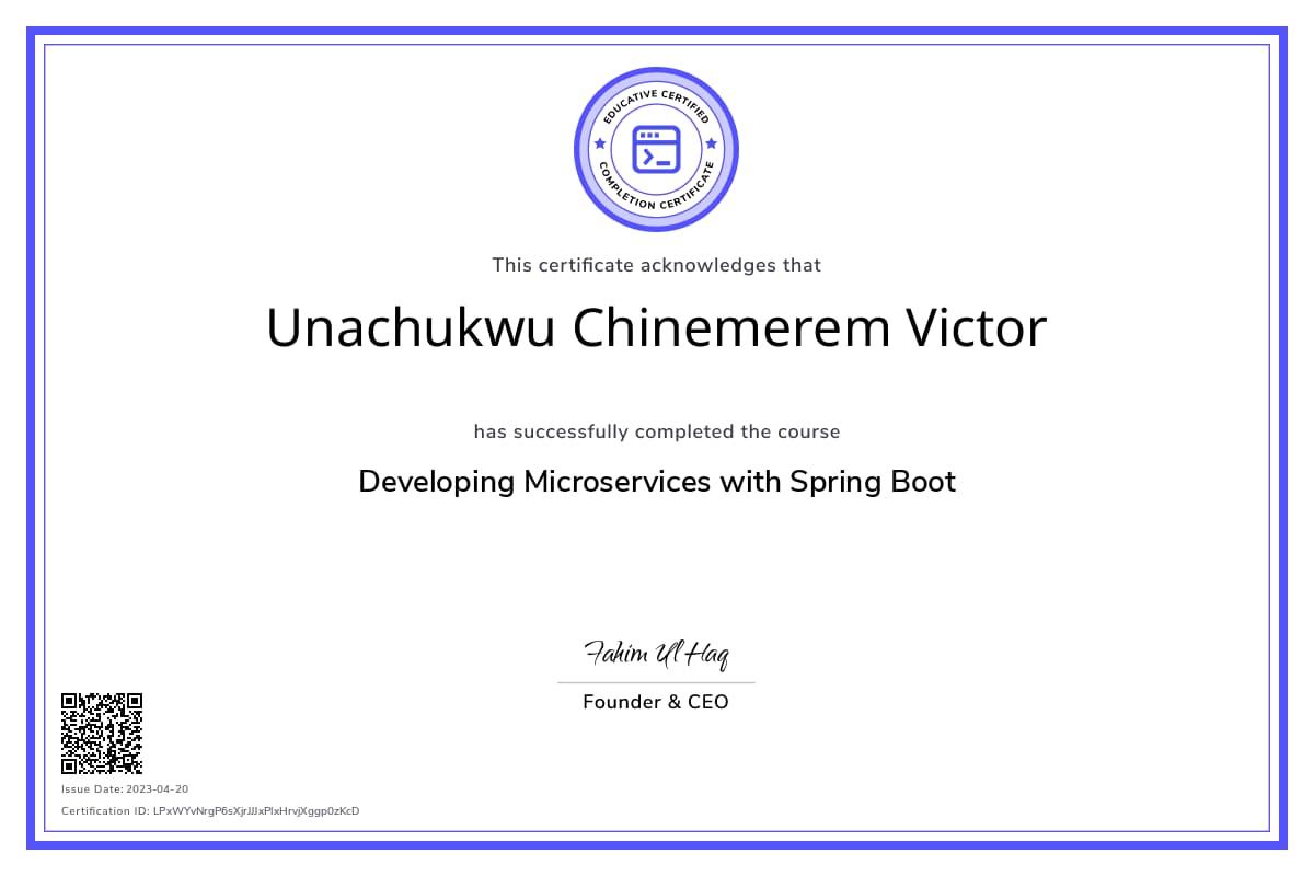 Personalized Path Certificate