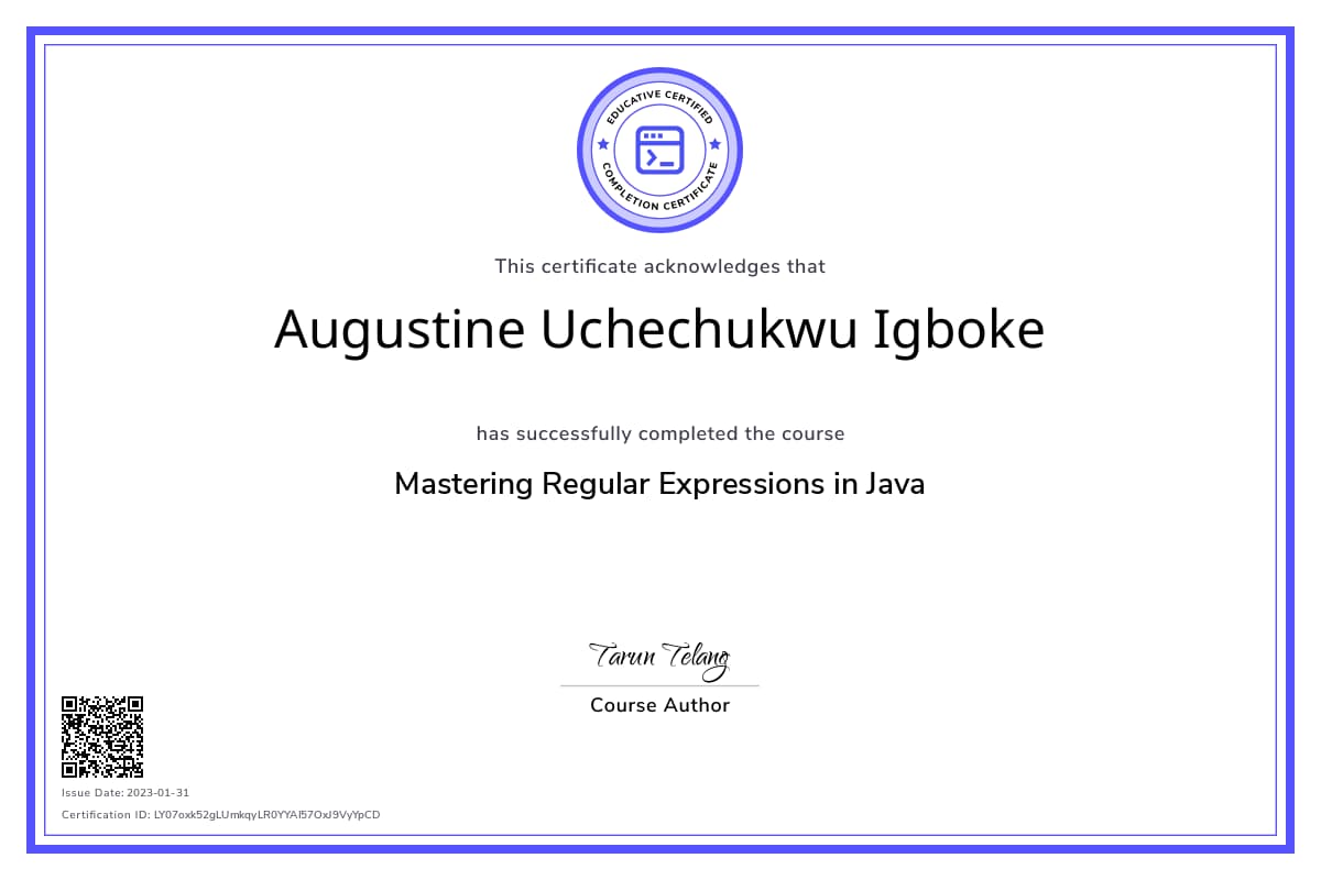 Personalized Path Certificate