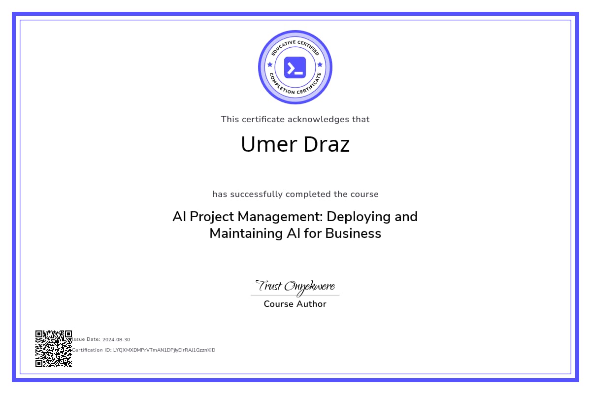 Personalized Path Certificate