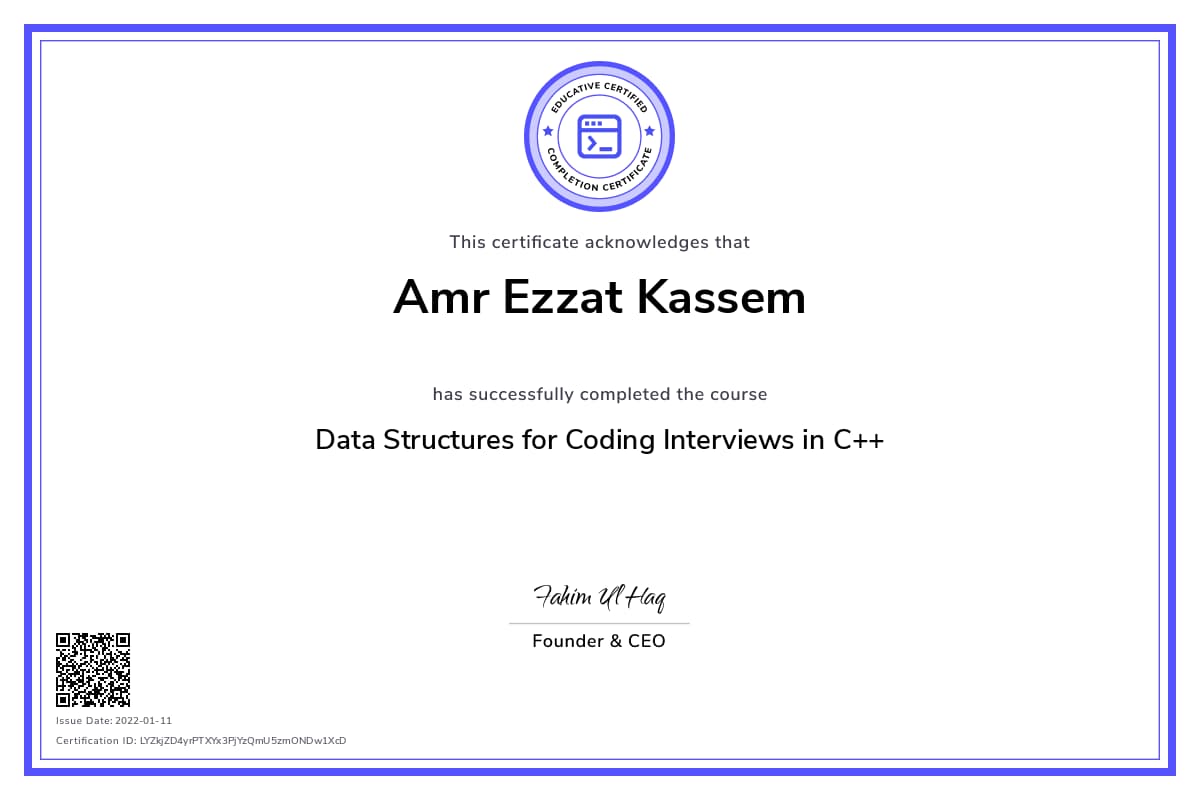 Personalized Path Certificate
