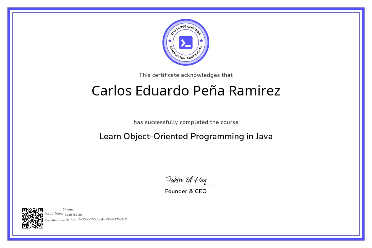 Course Certificate