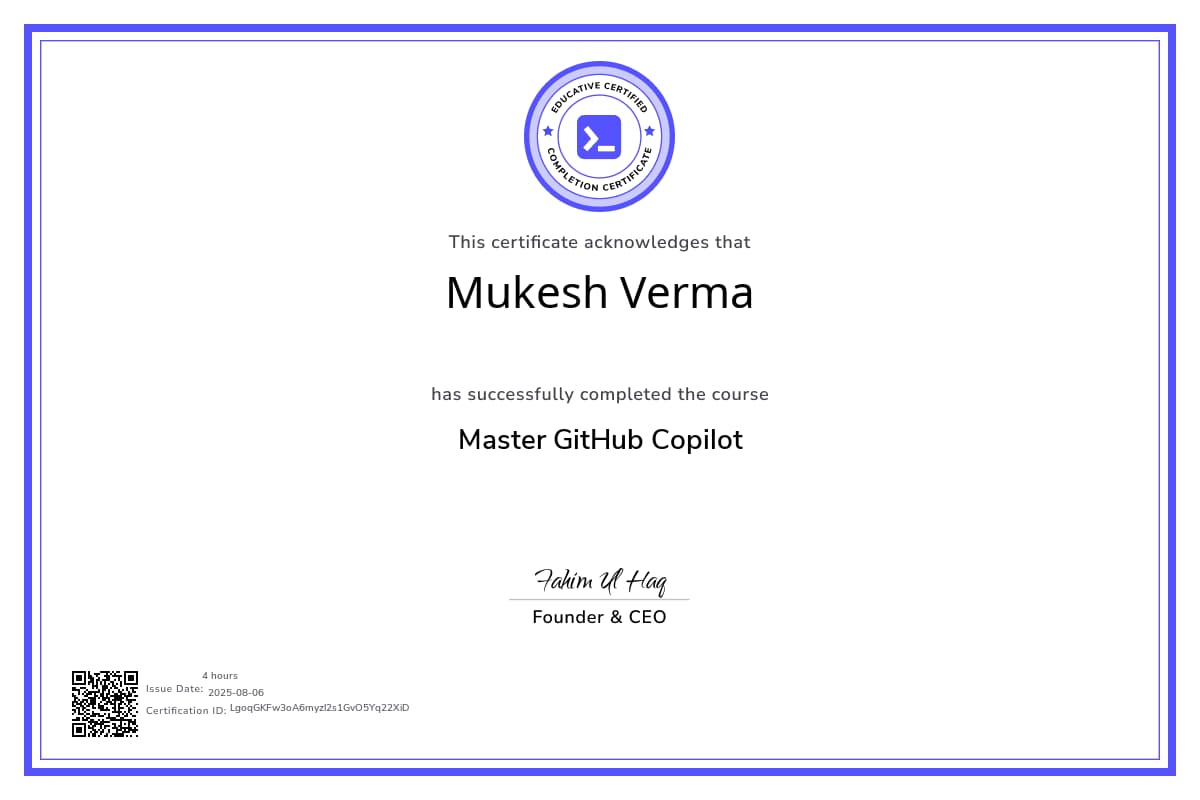 Course Certificate