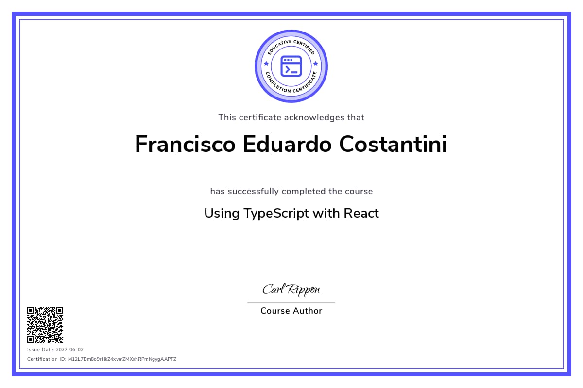 Personalized Path Certificate