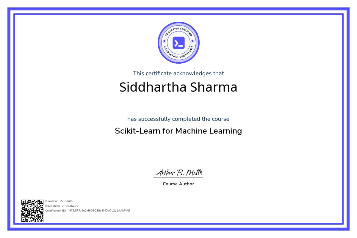 Course Certificate