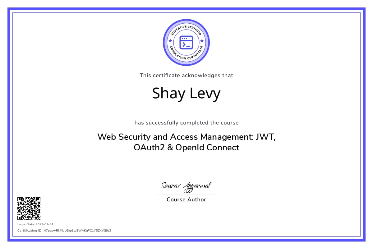 Course Certificate