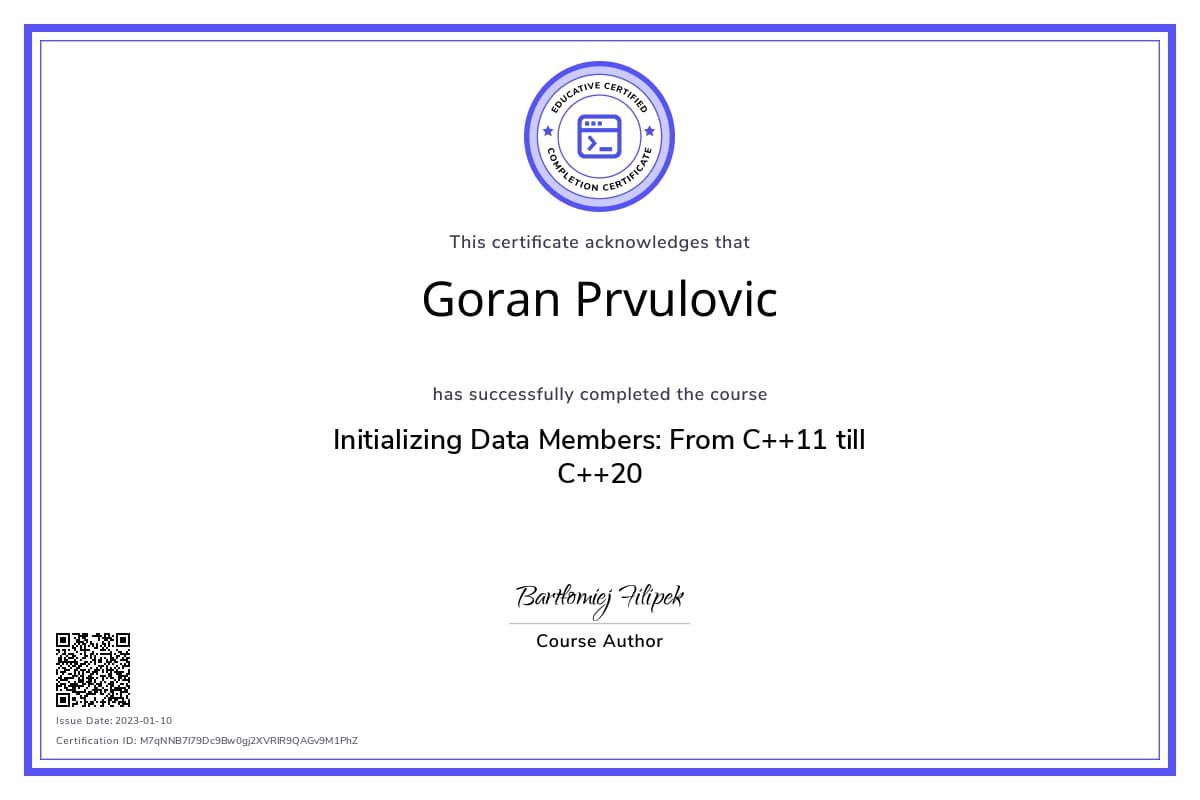 Personalized Path Certificate