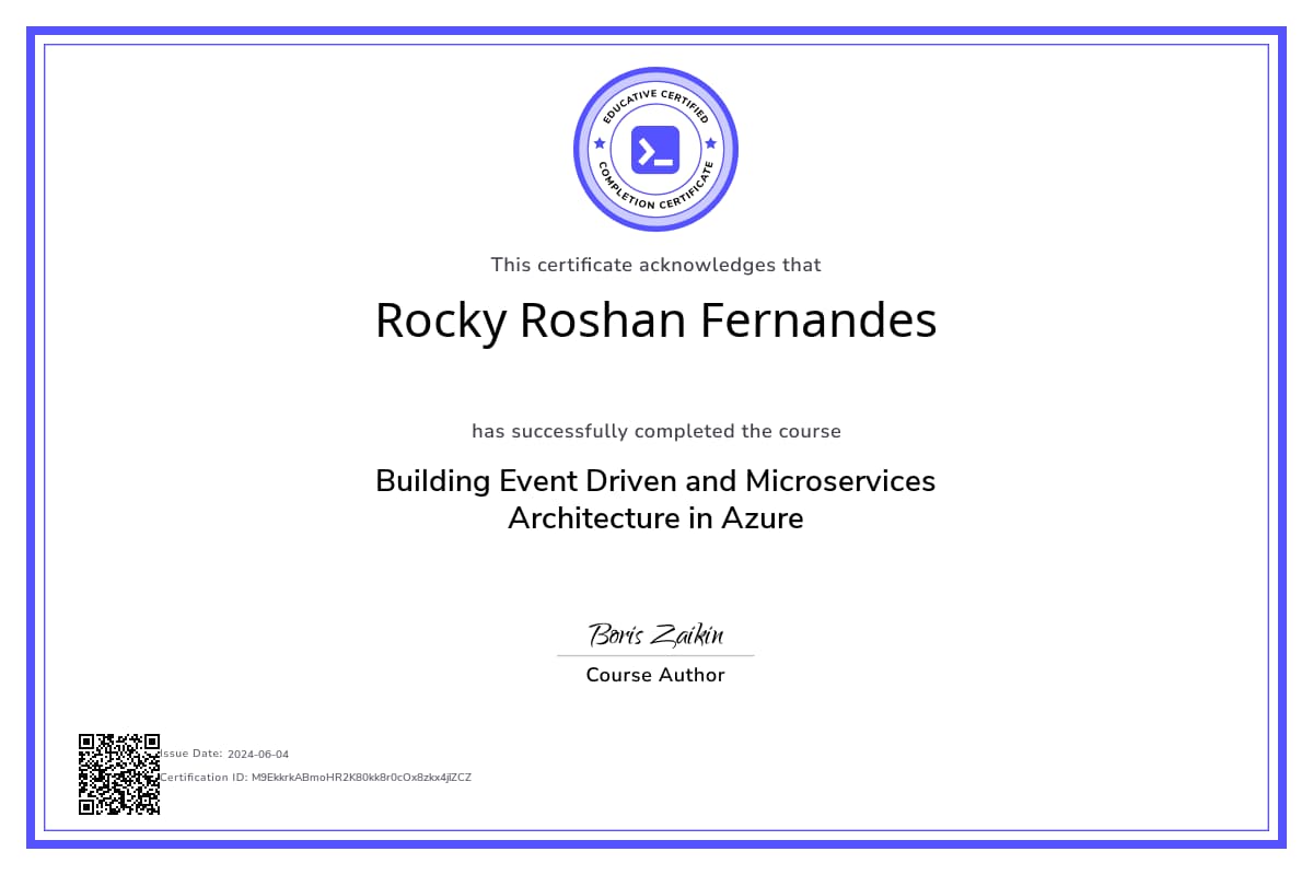 Course Certificate